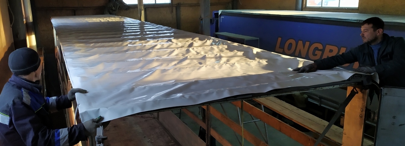 Замена тента крыши полуприцепа тент крыши ПВХ полуприцеп Омск