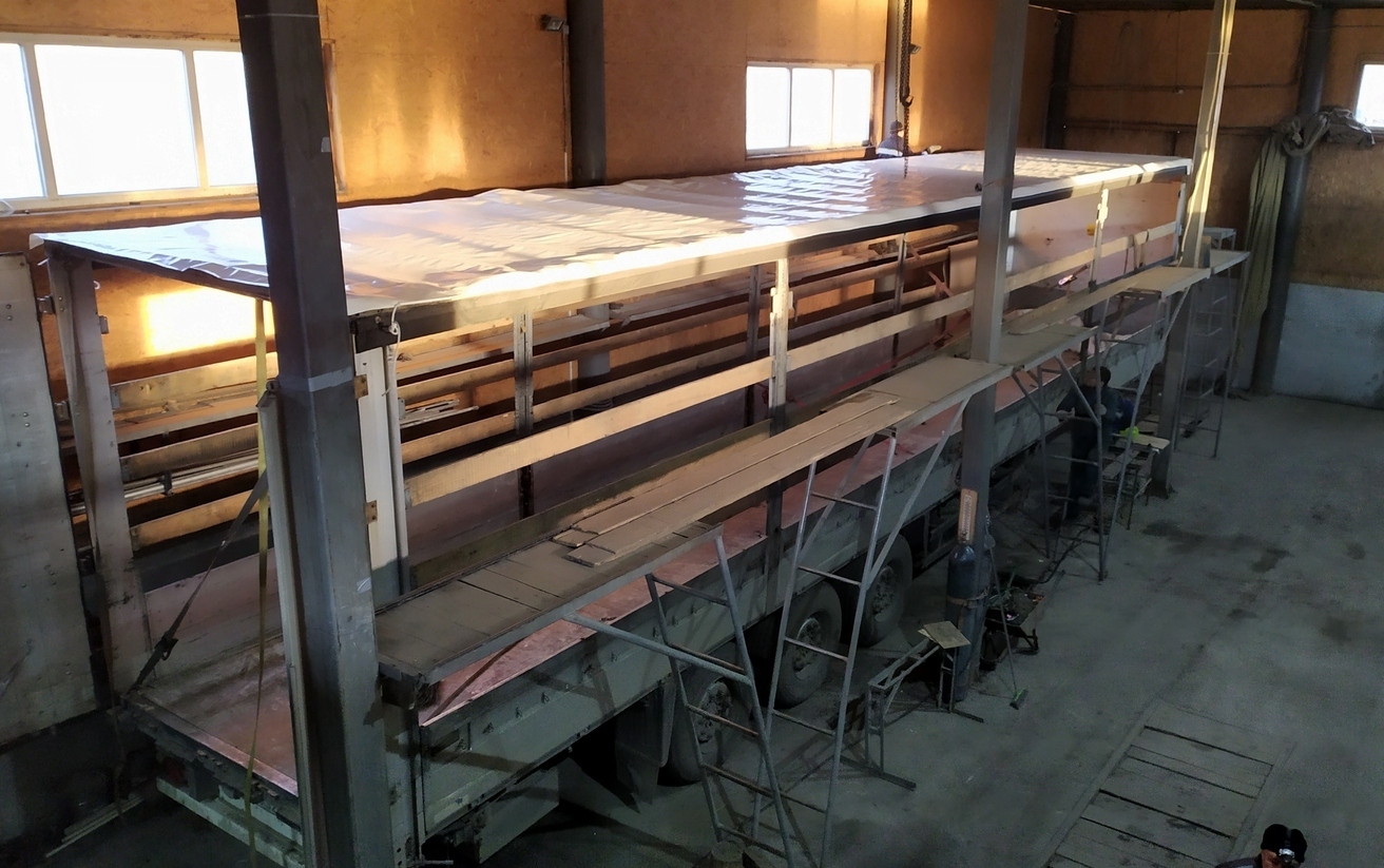 Пошив тентов в Омске тенты в Омске на полуприцеп Шмитц Крона Когель Тонар Колуман