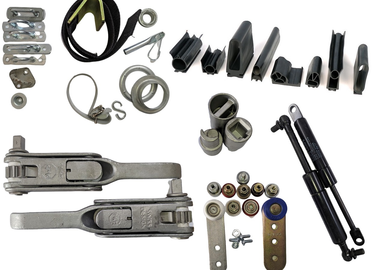 тентовая фурнитура, запчасти и уплотнители на полуприцеп