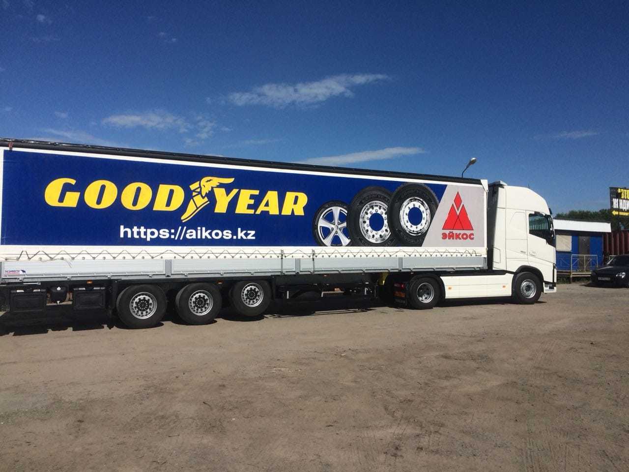 Тент на полуприцеп с рекламой 